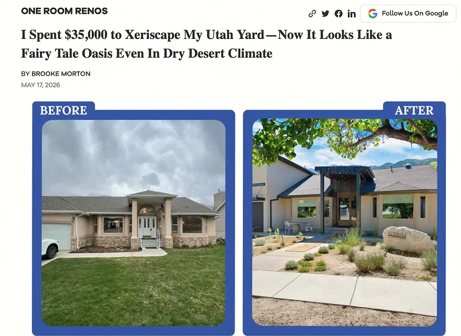 How a Utah Designer Created a $35K Drought-Tolerant Front-Yard Oasis